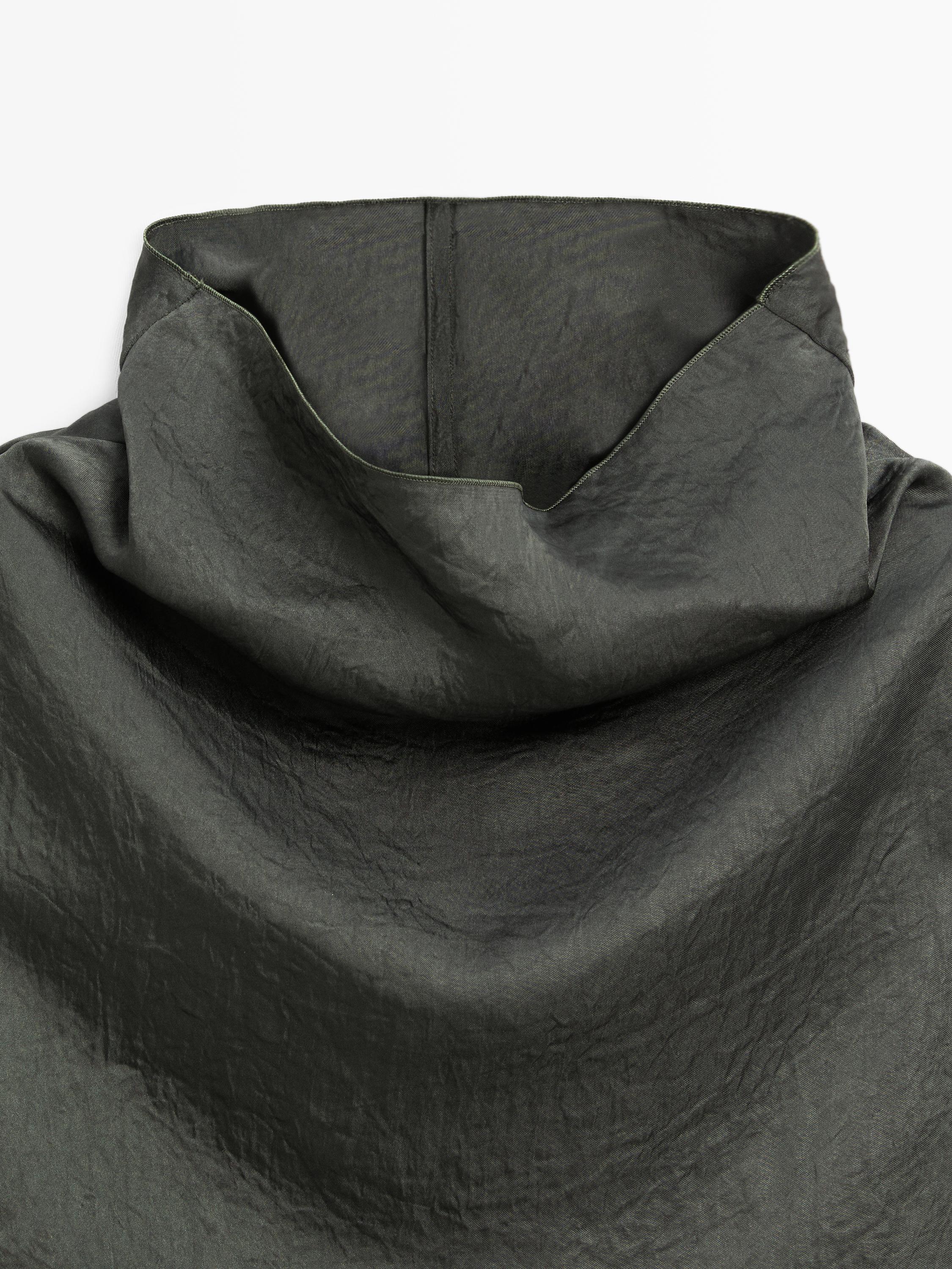 Flowing short satin blouse - STUDIO